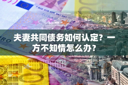 济南夫妻共同债务如何认定？一方不知情怎么办？