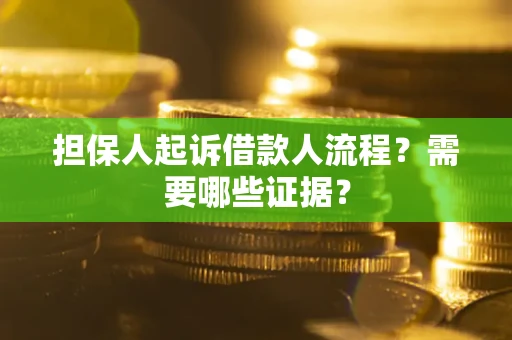 济南担保人起诉借款人流程?需要哪些证据? 济南担保人起诉借款人流程?需要哪些证据?