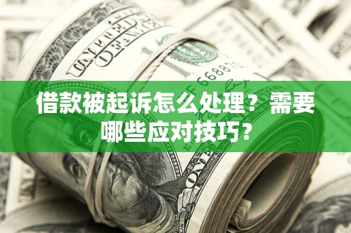 济南借款被起诉怎么处理？需要哪些应对技巧？