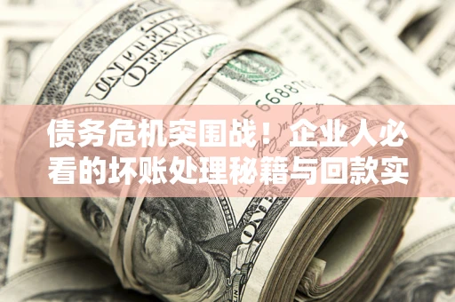 济南债务危机突围战！企业人必看的坏账处理秘籍与回款实战指南